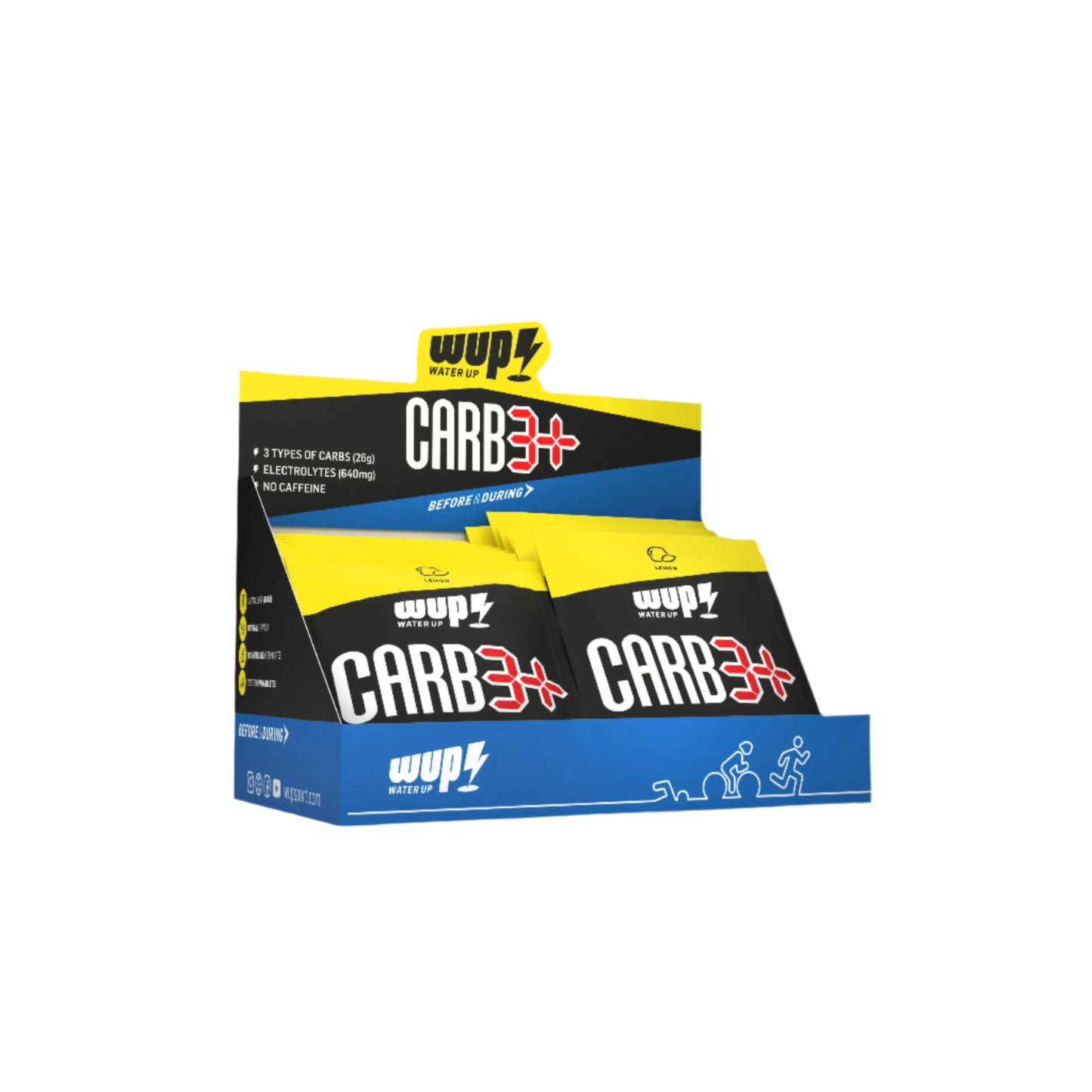 WUP Carb3+ Elektrolit ve Karbonhidrat Tozu Limonlu Kutu (24 Adet)