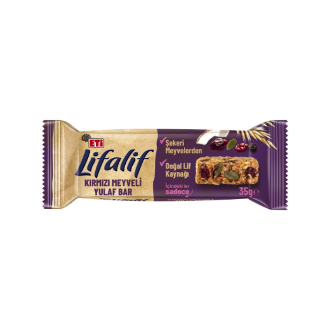 Lifalif Kırmızı Meyveli Yulaf Bar