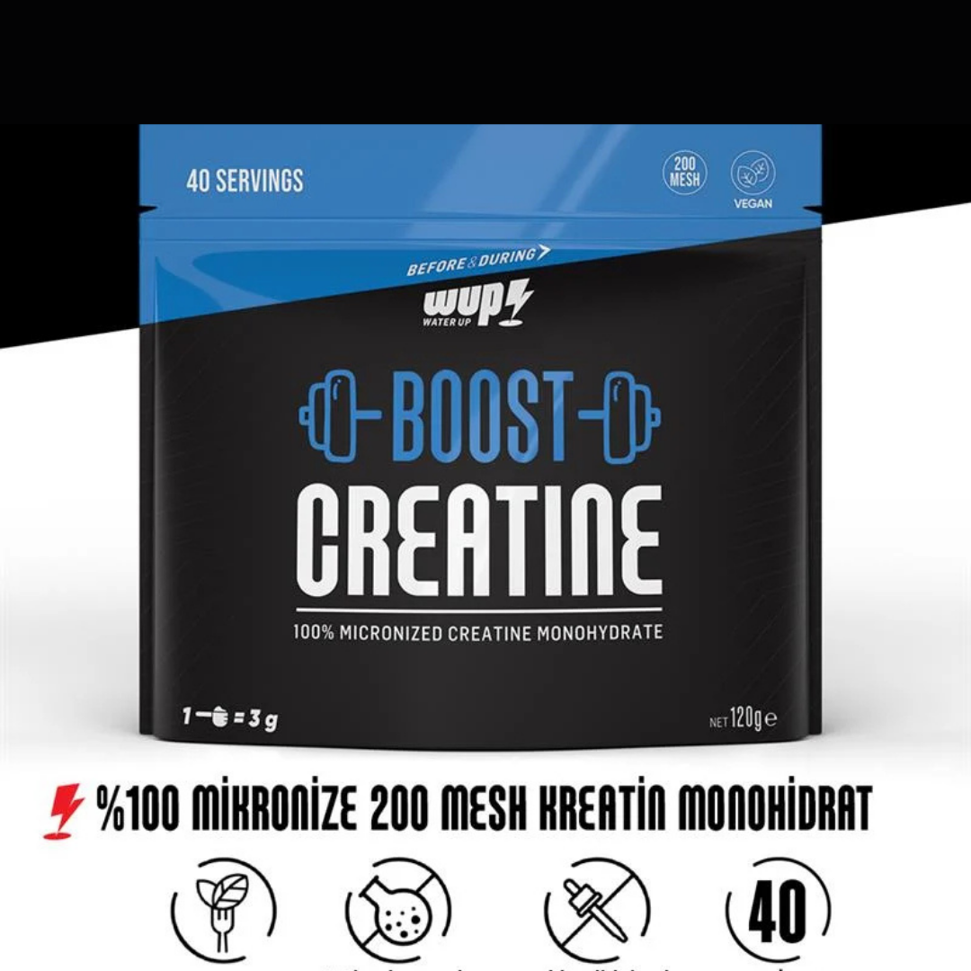 WUP Boost Pure Micronized Creatine Monohydrate (120 gr 40 Servings)