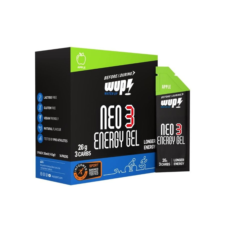 WUP NEO3 İzotonik Enerji Jeli Elmalı Kutu (14 Adet)