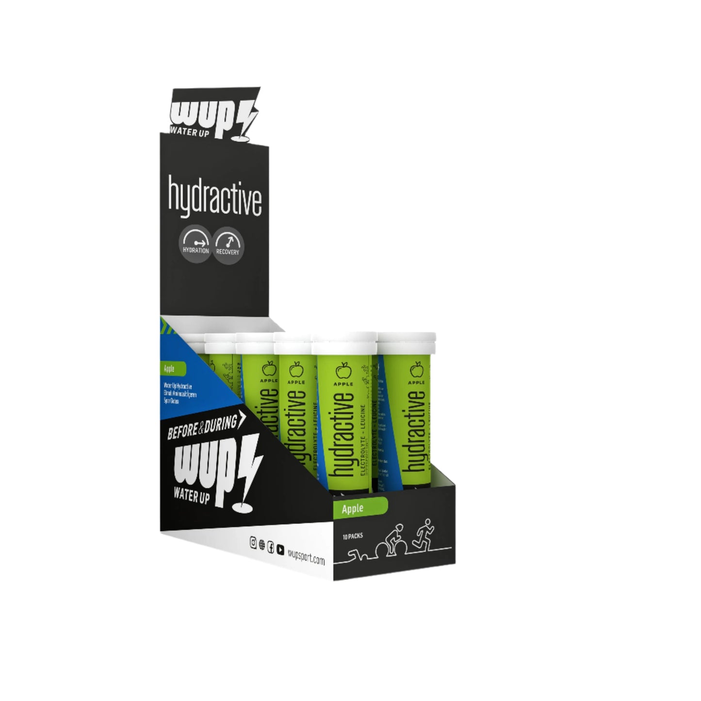 WUP Hydractive Electrolyte and Leucine Effervescent Tablet Apple Box (10x20 таблеток)