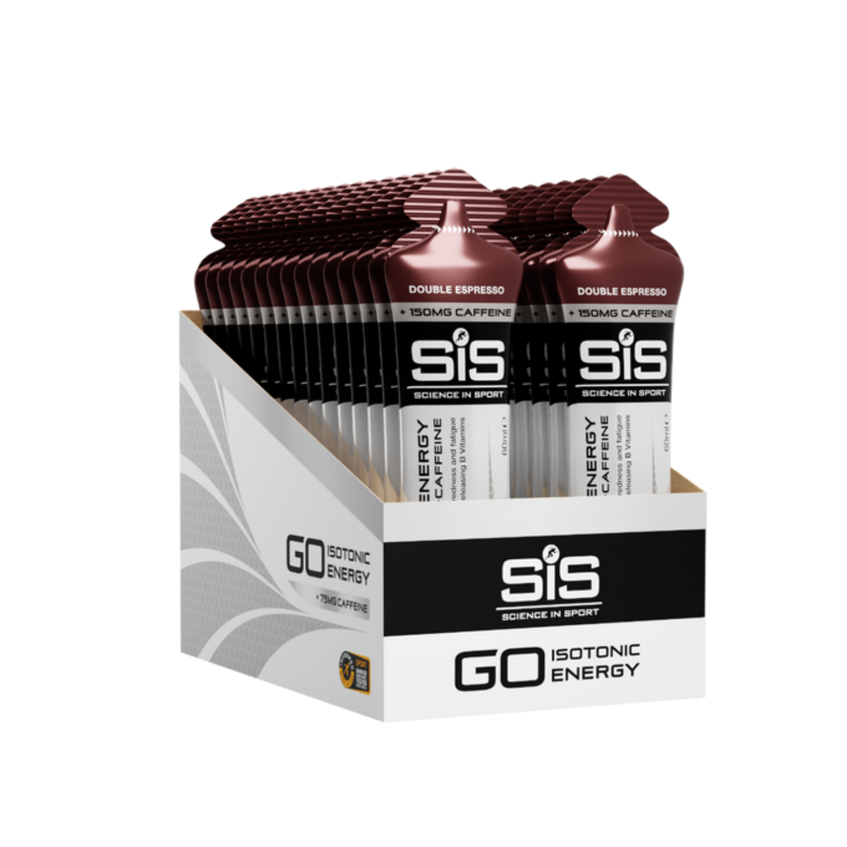SiS GO Energy + Caffeine Energy Gel Espresso Flavored Box (30 Pieces)