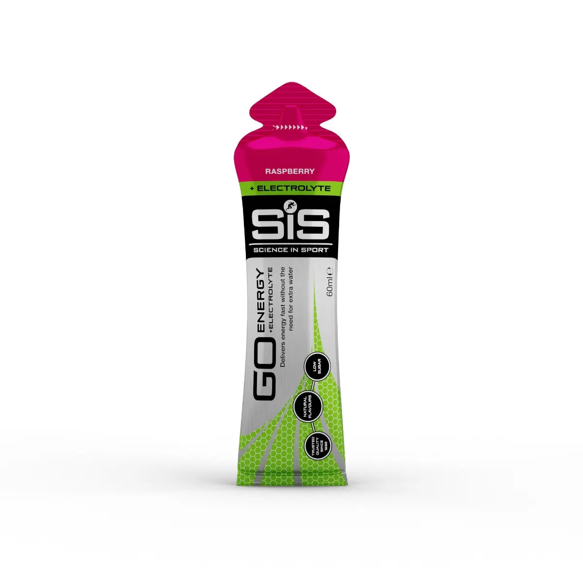 SiS GO Energy + Electrolyte Energy Gel Raspberry Flavored