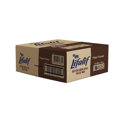 Lifalif Bitter Çikolatalı Yulaf Bar Kutu (16 Adet)