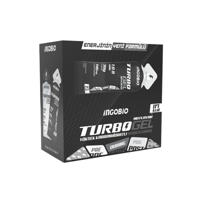 InGoBio TurboGel 1:0.8 Aromasız Kafeinli Enerji Jeli Kutu (15 Adet)