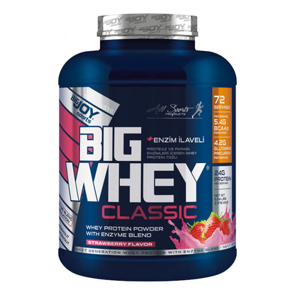 BigJoy BigWhey Classic Протеиновый порошок со вкусом клубники, 72 порции (2376 г)