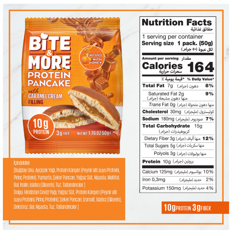 Bite & More Protein Pancake Caramel Cream