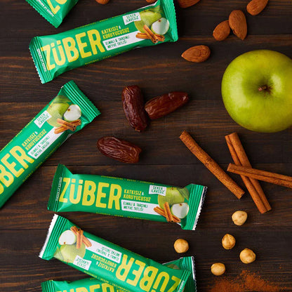 Zuber Apple and Cinnamon Fruit Bar (12 Pieces)