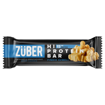 Zuber Hazelnut Butter High Protein Bar Box (12 Pieces)