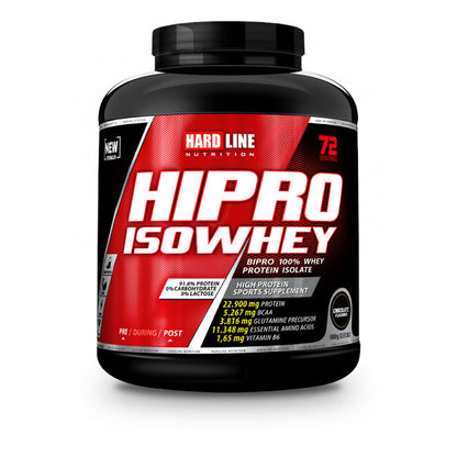 Hardline Hipro Chocolate Flavored Isolated Protein Powder 72 Servings (1800g)