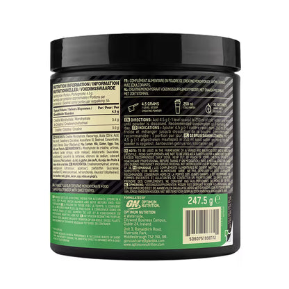 Optimum Nutrition Mikronize Kreatin Mavi Ahududu Aromalı (247.5 gr 55 Servis)