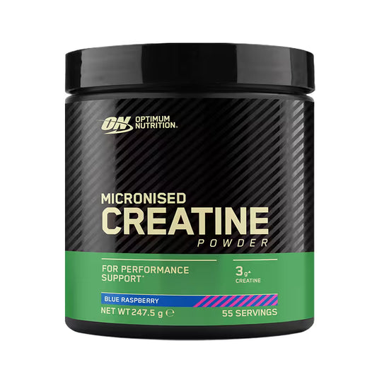 Optimum Nutrition Mikronize Kreatin Mavi Ahududu Aromalı (247.5 gr 55 Servis)