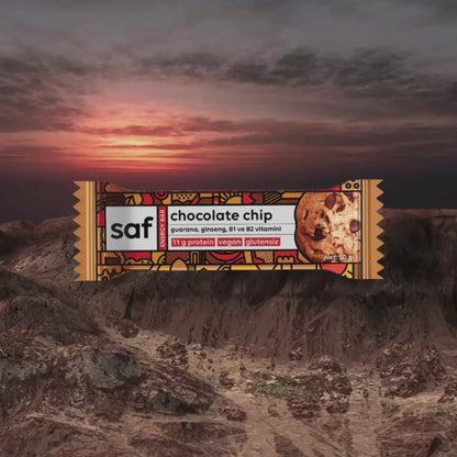 Saf Chocolate Chip Energy Bar Kutu (50gr x 12 Adet)