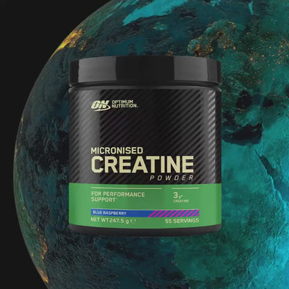 Optimum Nutrition Mikronize Kreatin Mavi Ahududu Aromalı (247.5 gr 55 Servis)