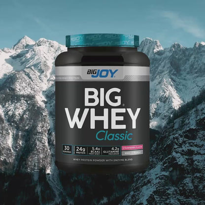 BigJoy BigWhey Classic Çilek Aromalı Protein Tozu (990 gr 30 Servis)