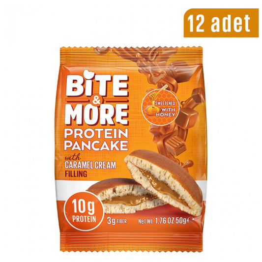 Bite & More Protein Pancake Caramel Cream Kutu (12 adet)