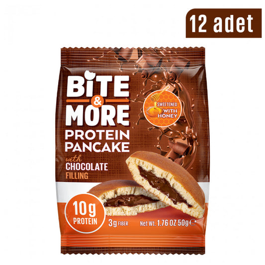 Bite & More Protein Pancake Chocolate Kutu (12 adet)