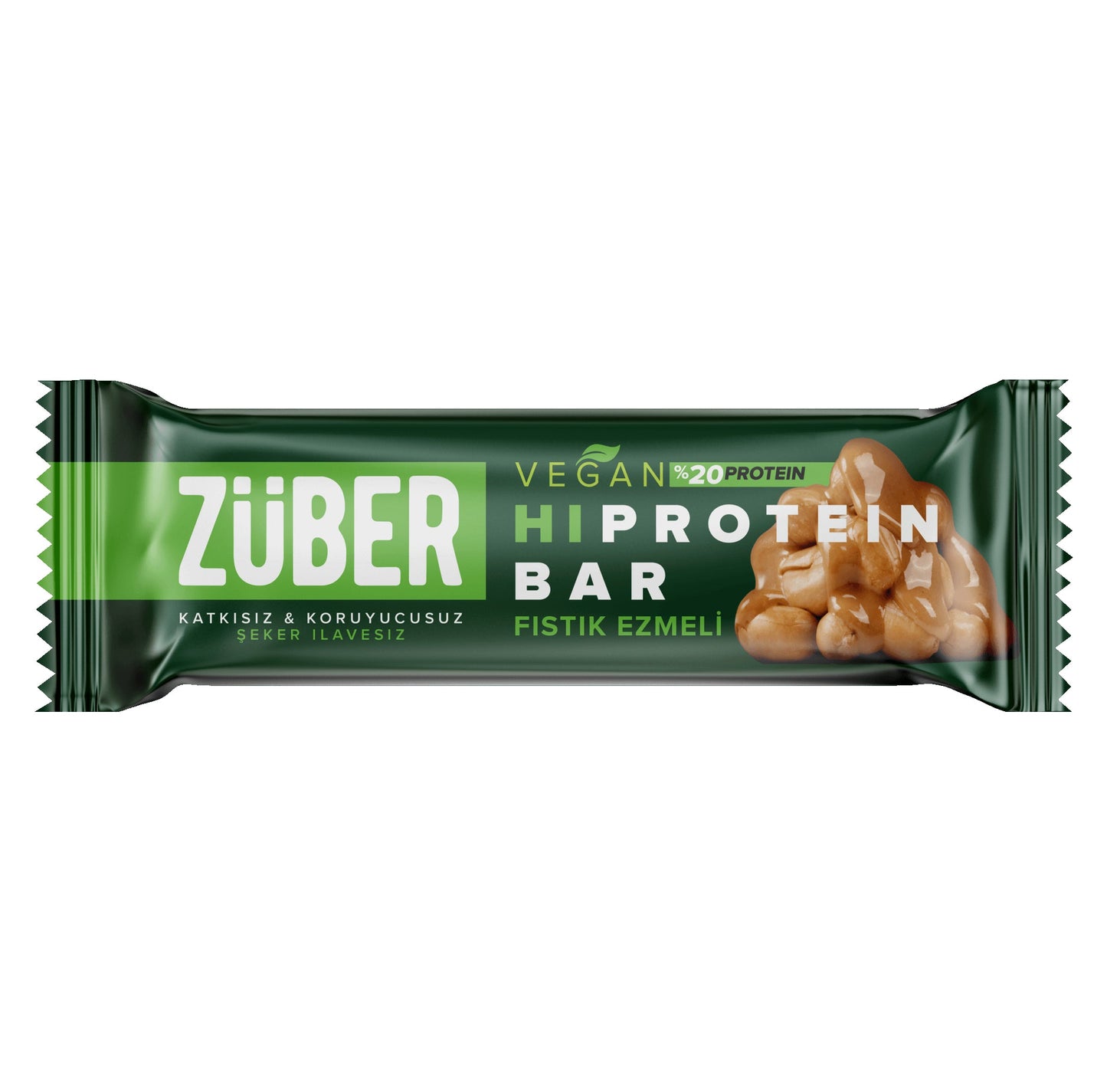 Züber Fıstık Ezmeli Vegan Protein Bar Kutu (12 Adet)