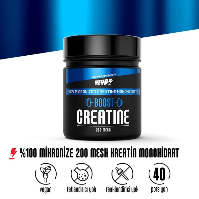 WUP Boost Pure Micronized Creatine Monohydrate (120 gr 40 Servings)