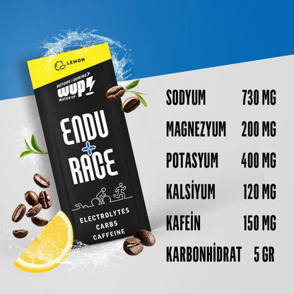 WUP Endu+race Lemon Effervescent Powder Box (40 Pieces)