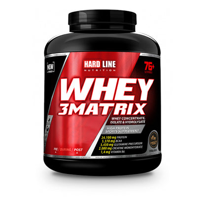 Hardline Whey 3Matrix Chocolate Flavored Protein Powder 76 Servings (2300g)